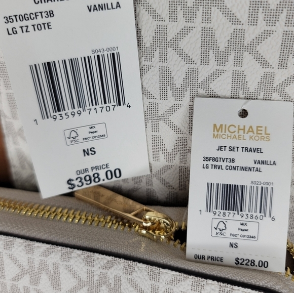 Michael Kors 2 Set Matching Designer Shoulder Bag Purse Tote Hanbag Wallet NWT - Picture 11 of 14